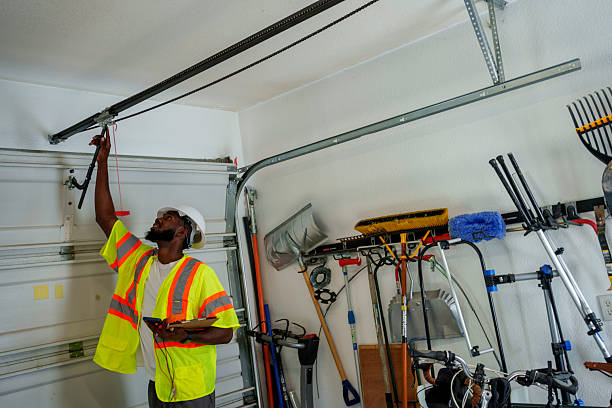 Professional Garage Door Maintenance technician working in Jamestown, CA